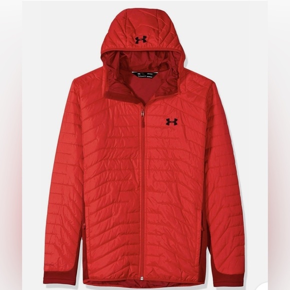 Under Armour Other - Under Armour Red Quilted Hooded Puffer Jacket